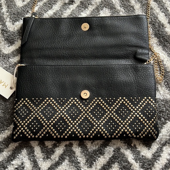 Brand New Black & Gold Studded Bag - Picture 3 of 5